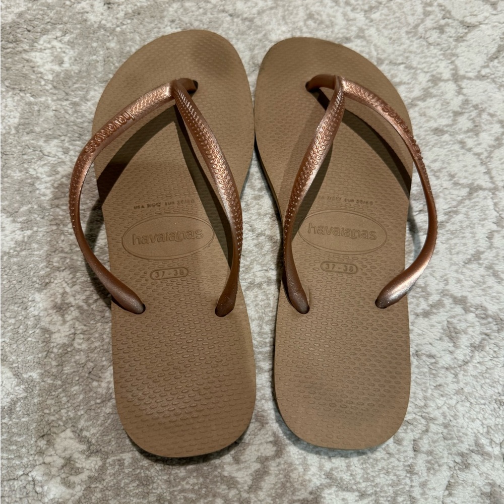 Havaianas Gold Flip Flops